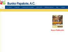 Tablet Screenshot of bunkopapalote.org